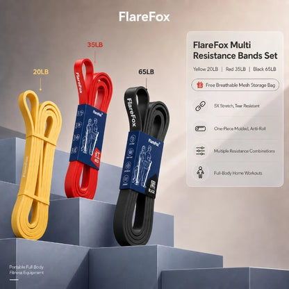 FlareFox Multiple Resistance Bands Set Pull-up
