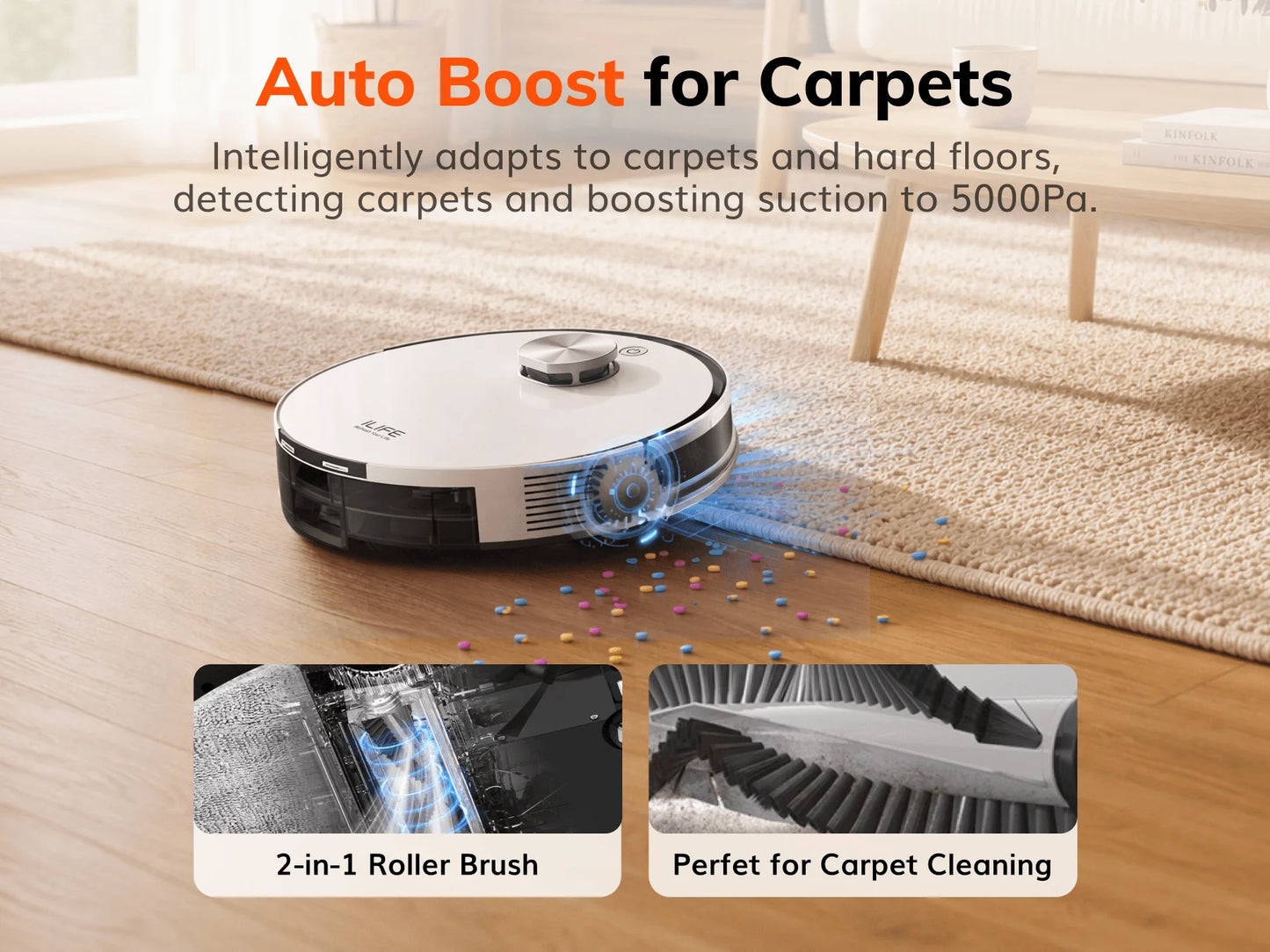 ILIFE A30 PRO 5000Pa Suction, Robot Vacuum