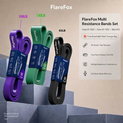 FlareFox Multiple Resistance Bands Set Pull-up