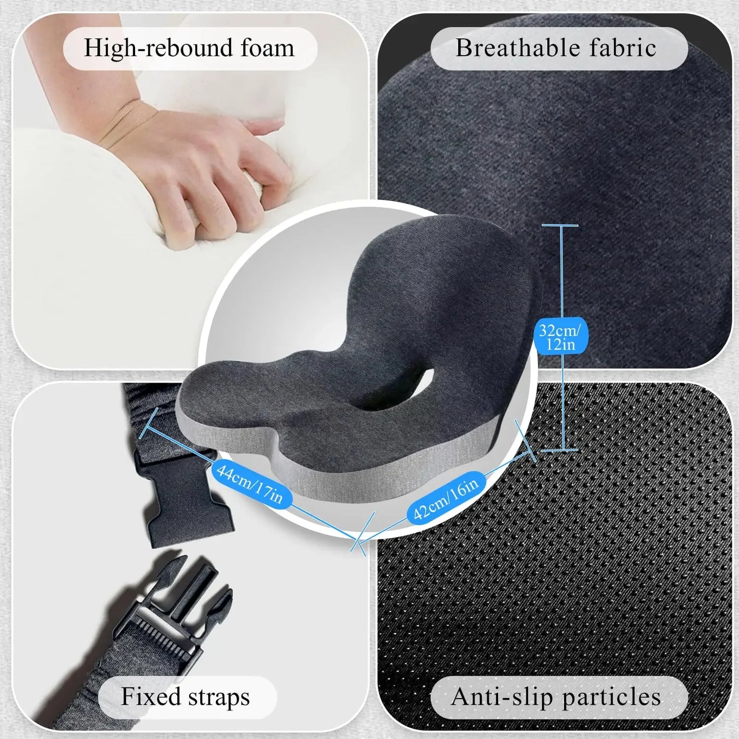Contoured Ergonomic Lumbar Back Support Seat