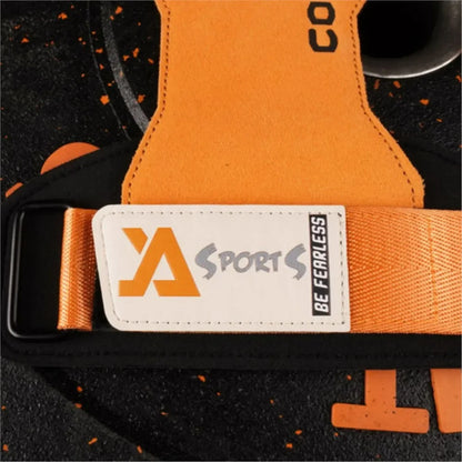 3-layers Cowhide Gym Gloves Grips Anti-Skid Weight