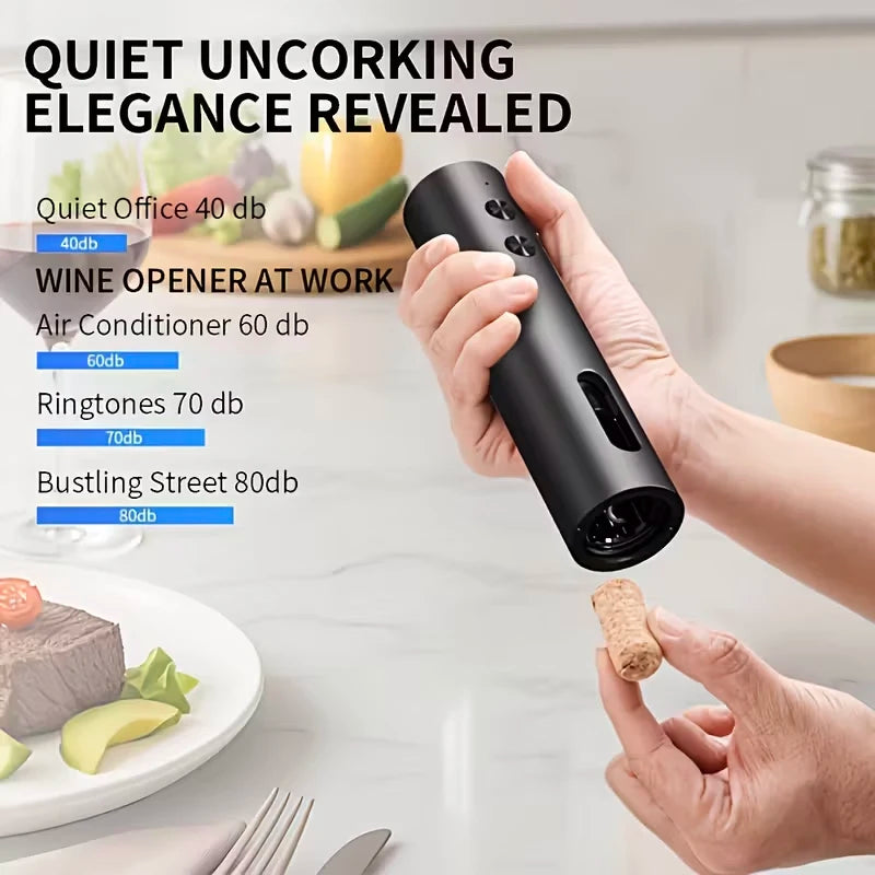 Rechargeable Electric Wine Opener with Foil Cutter