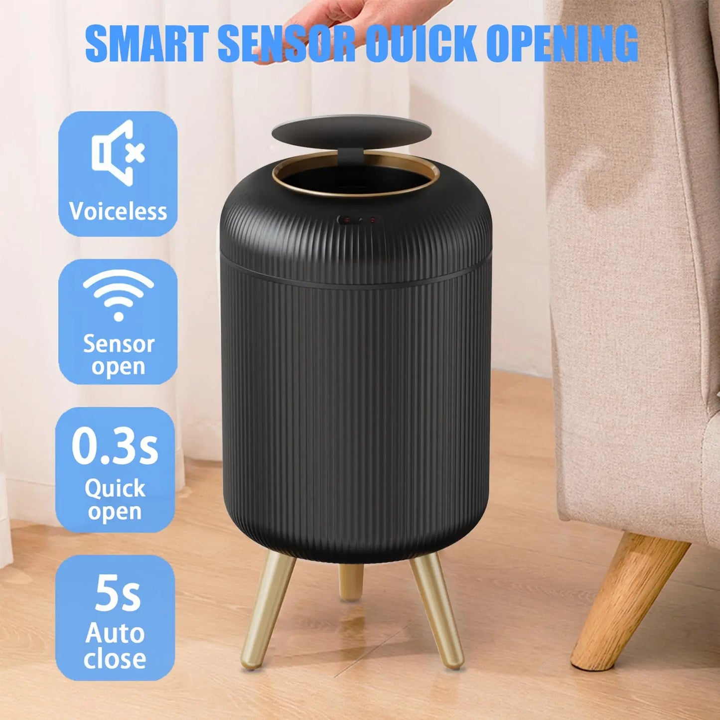 New Smart Dustbin with Lid Automatic Sensor