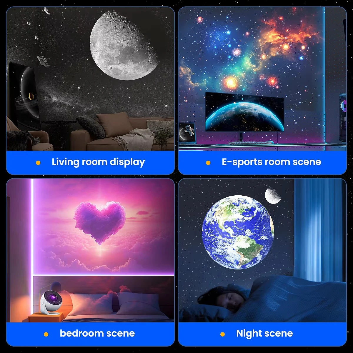 PRO Upgrade HD Galaxy Projector , Timer Funtion