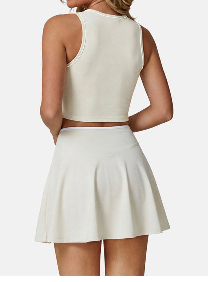 Tennis skirt set, golf half body patchwork skirt