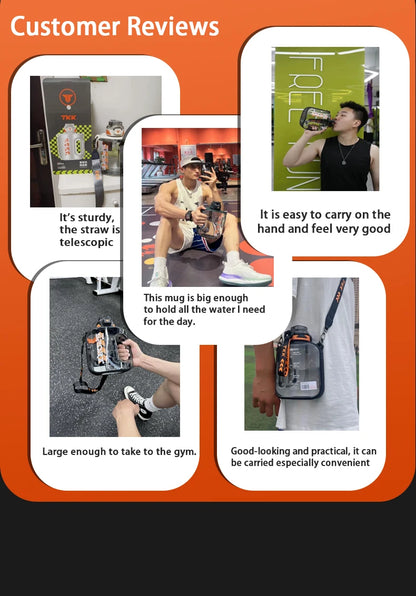 TKK 1/1.6/2L Sports Water Bottle TRITAN Large Capacity