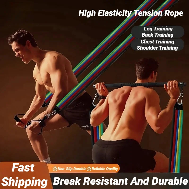 11Pcs/Set Pull Rope Resistance Bands Portable