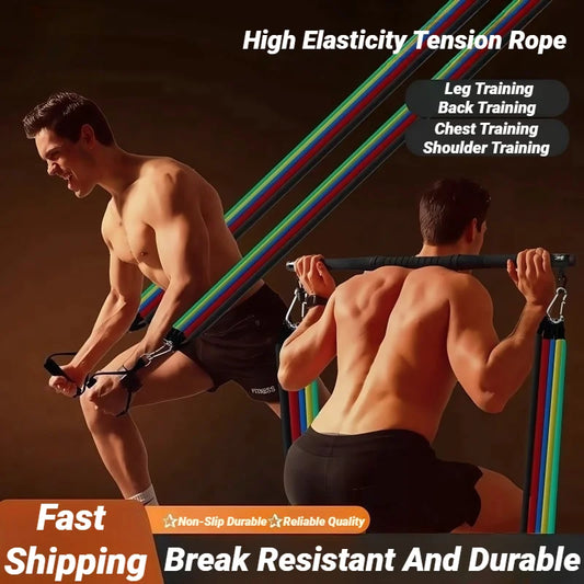 11Pcs/Set Pull Rope Resistance Bands Portable