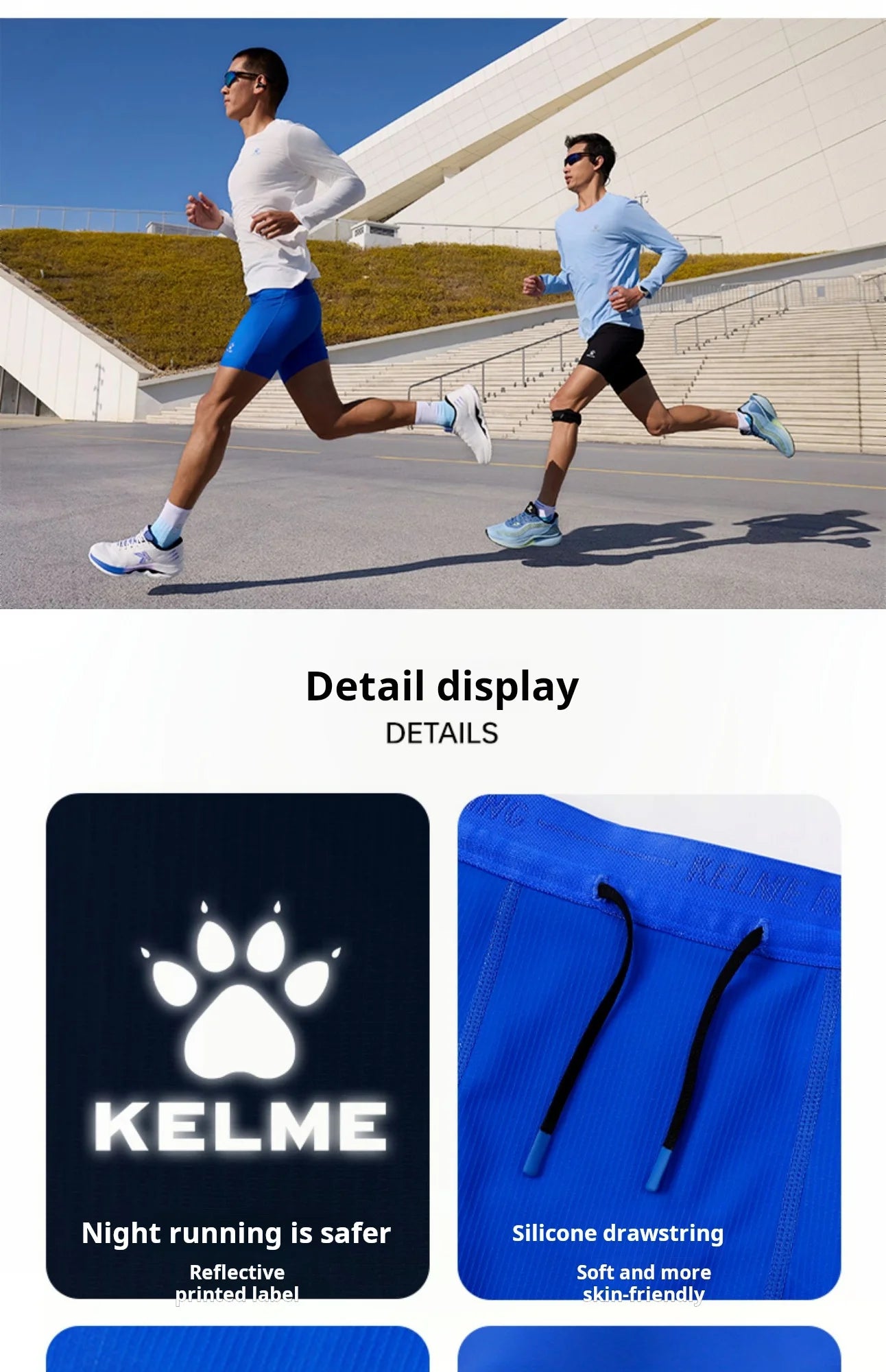 Kelme Men's Speed Dry Running Tight Shorts sports