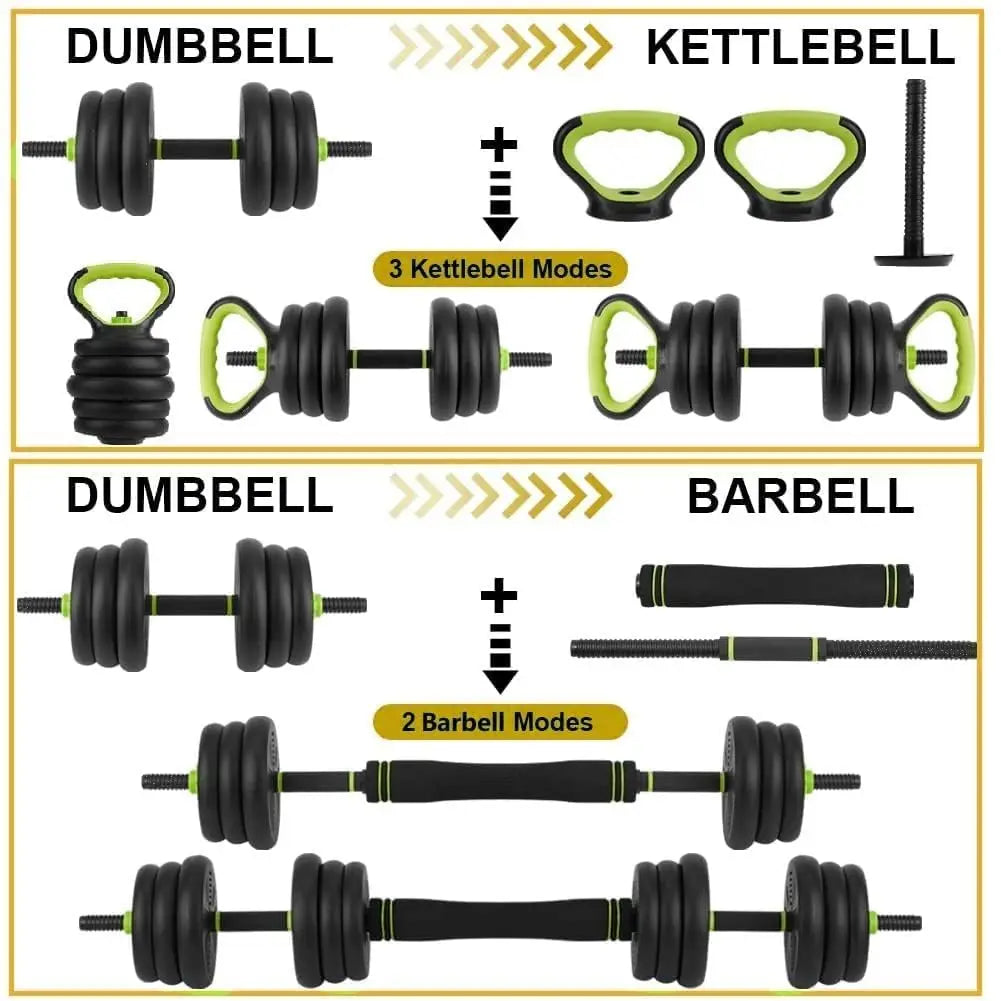 Adjustable Weight Set 44 Lbs, 4-in-1 Dumbbell Set