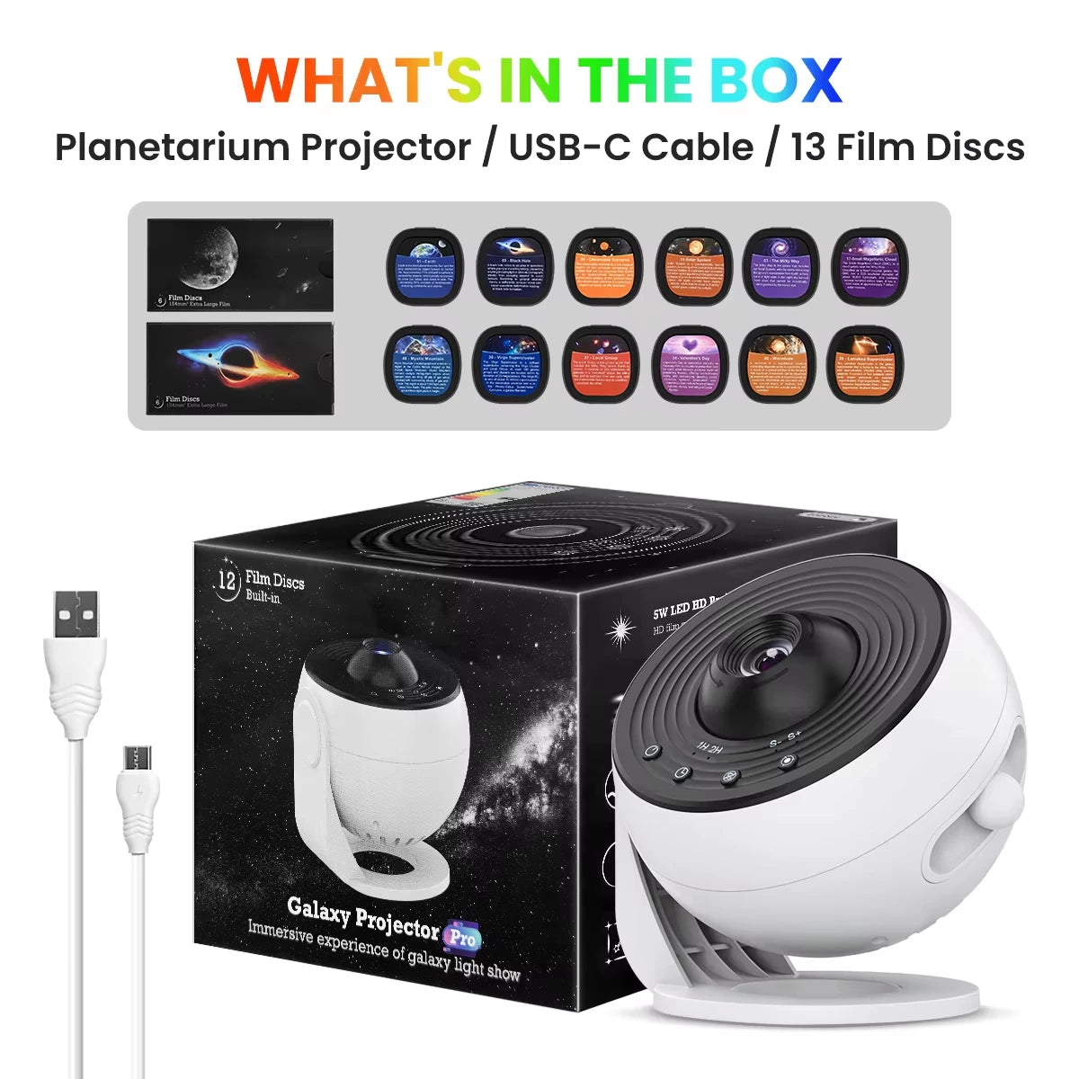 PRO Upgrade HD Galaxy Projector , Timer Funtion