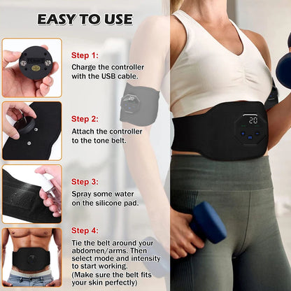 Rechargeable EMS Abdominal Muscle Trainer Belt