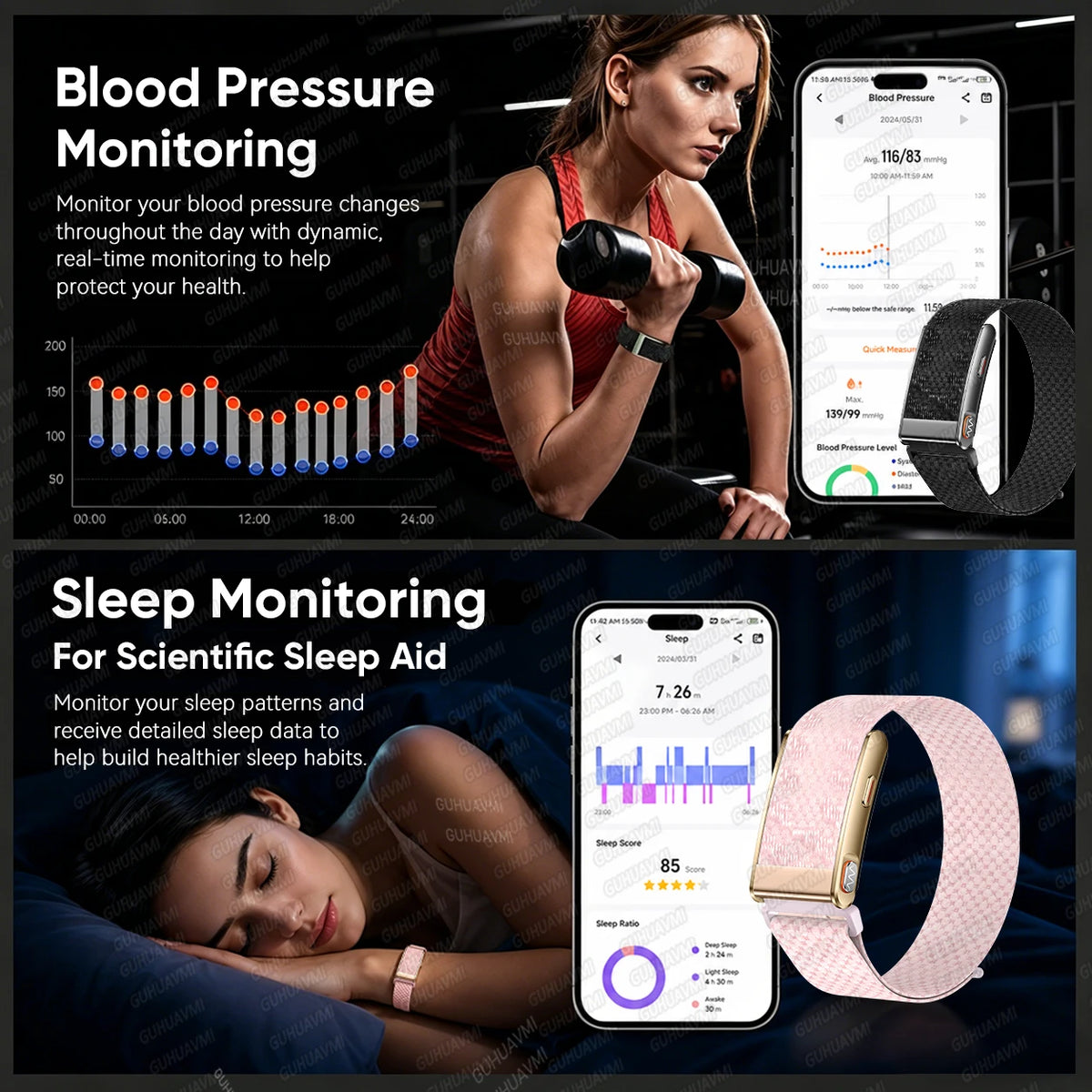 New Fitness Tracker ECG Heart Rate Smart Bracelet