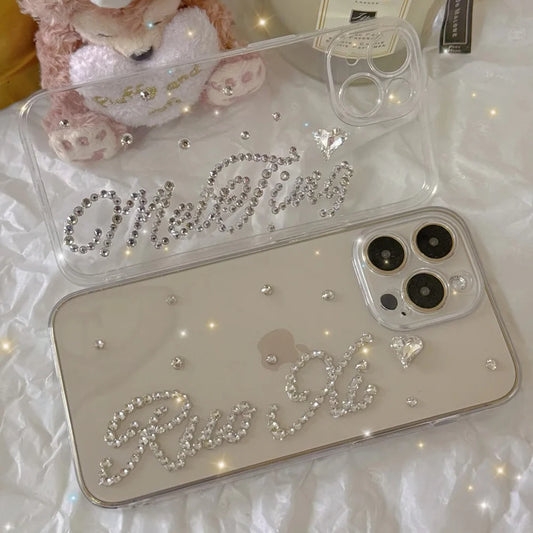 Customization Rhinestone name for iPhone