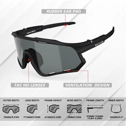BUCKLOS Polarized Cycling Glasses UV400 Road