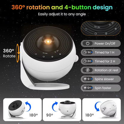 PRO Upgrade HD Galaxy Projector , Timer Funtion