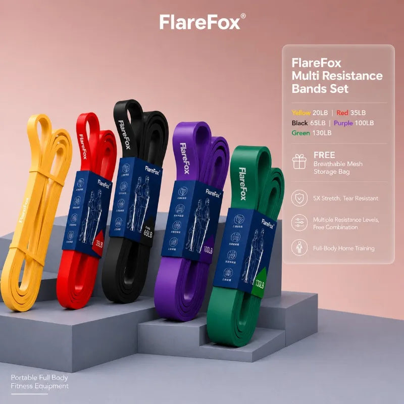 FlareFox Multiple Resistance Bands Set Pull-up
