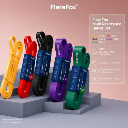 FlareFox Multiple Resistance Bands Set Pull-up