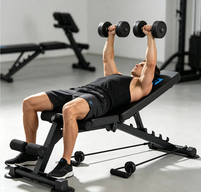 Thick Square Steel Triangular Frame Workout Bench