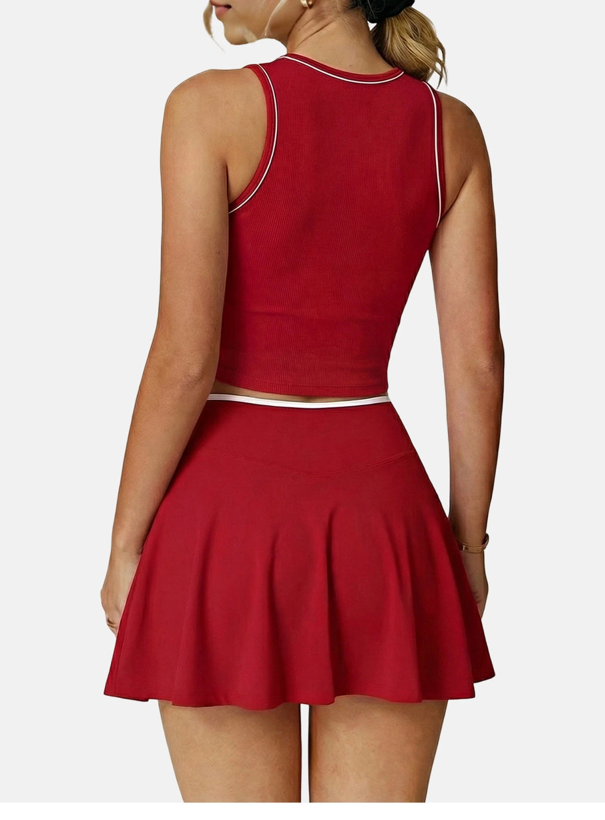 Tennis skirt set, golf half body patchwork skirt
