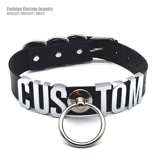 Sexy Punk Large Ring Pendant Customized Letters