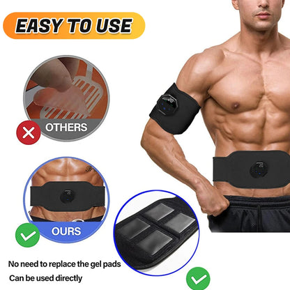 Rechargeable EMS Abdominal Muscle Trainer Belt