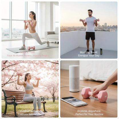 2pc 1kg Women's Dumbbell Set Home Gym Yoga