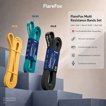 FlareFox Multiple Resistance Bands Set Pull-up