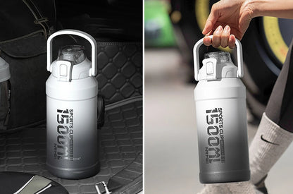 Thermos Water Bottle With Straw Handle Cup 316