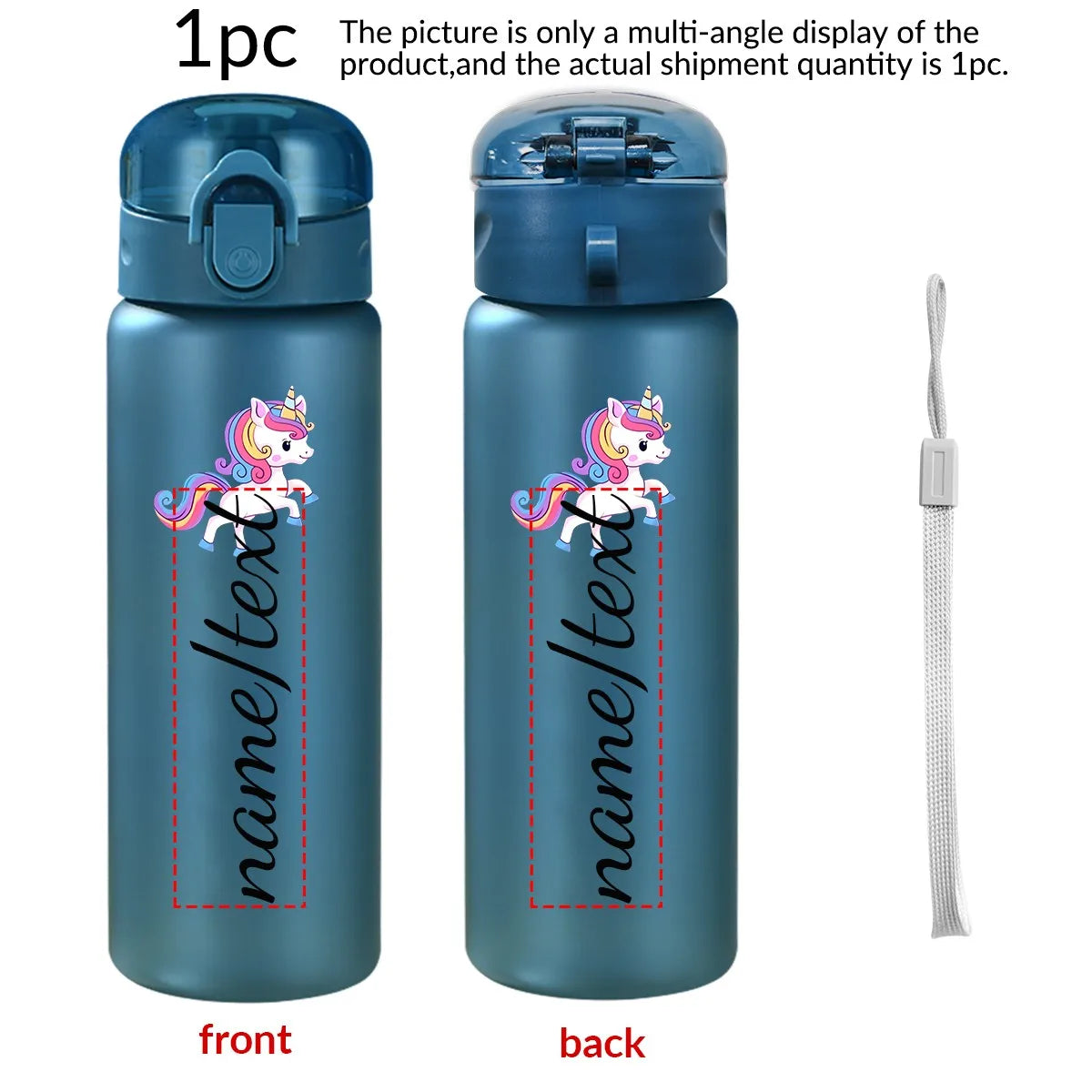 1pc Customized Cartoon Sports Water Bottle