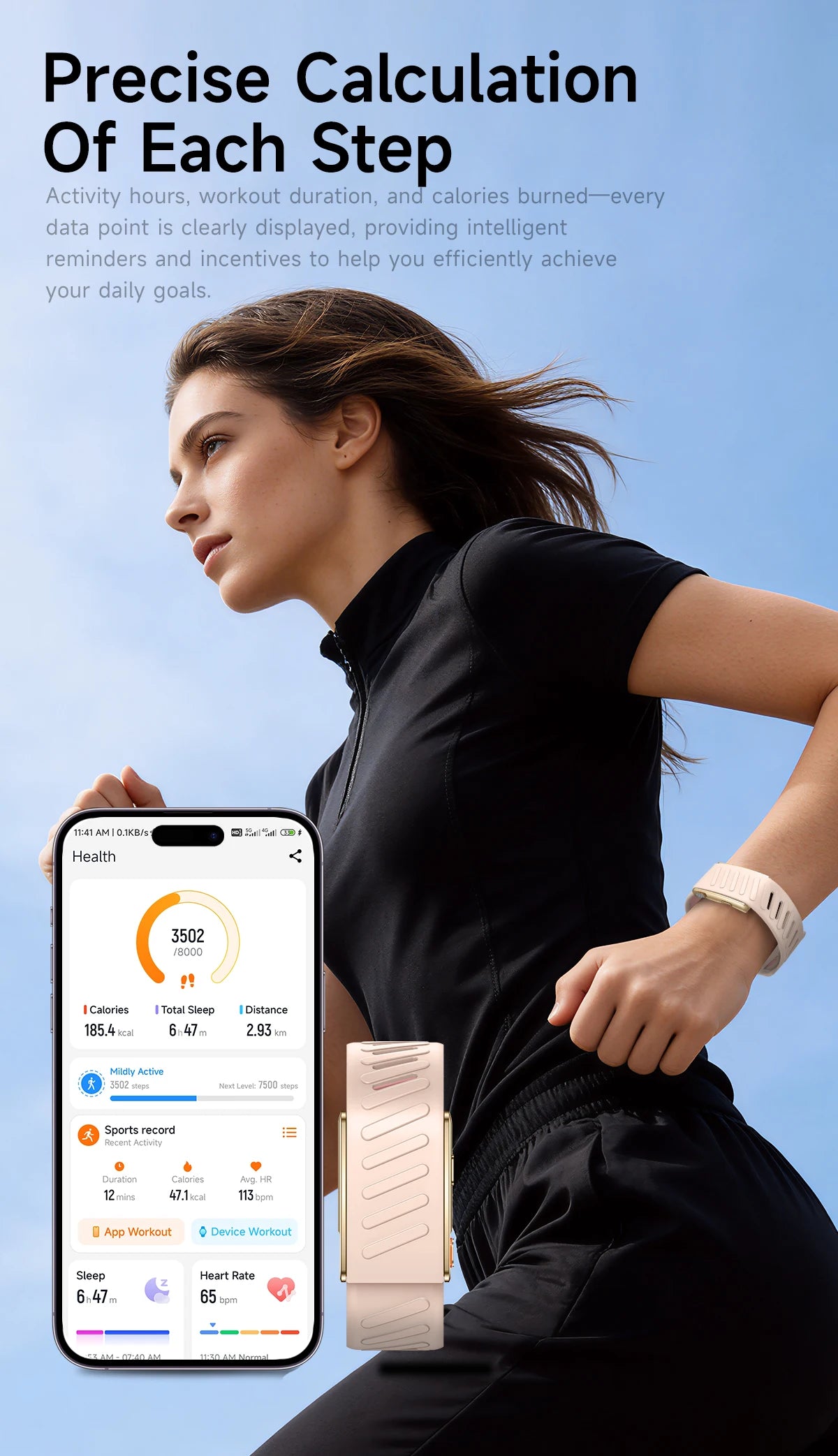 New Fitness Tracker ECG Heart Rate Smart Bracelet