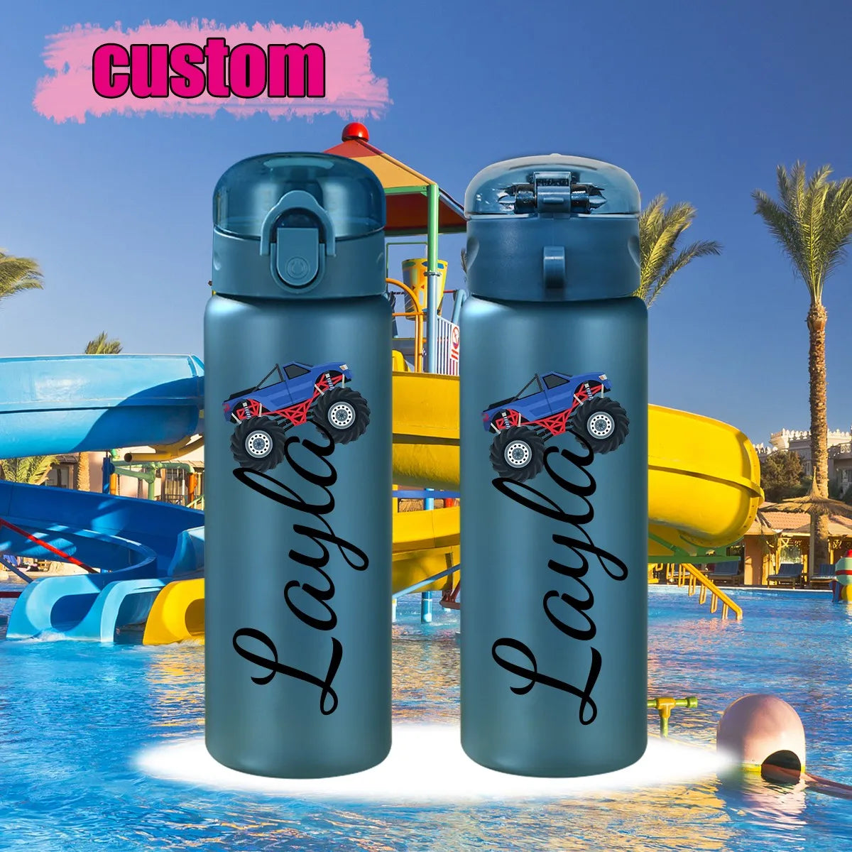 1pc Customized Cartoon Sports Water Bottle