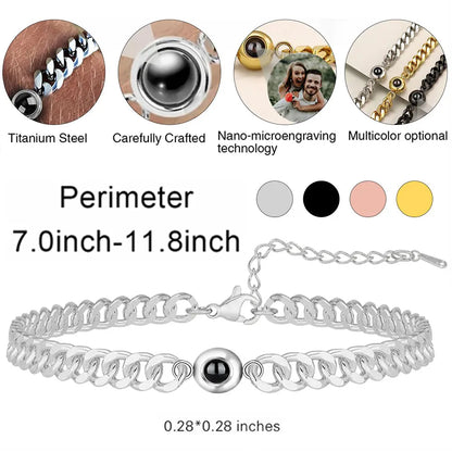 Bracelet with Photo Inside Personalized Photo Bracelet