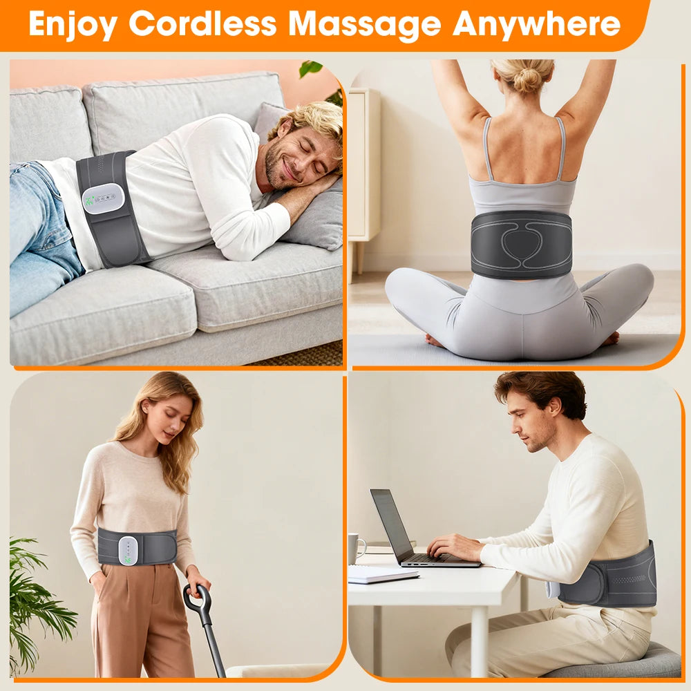 Cordless Heating Waist Belt with 3 Airbag Decompression