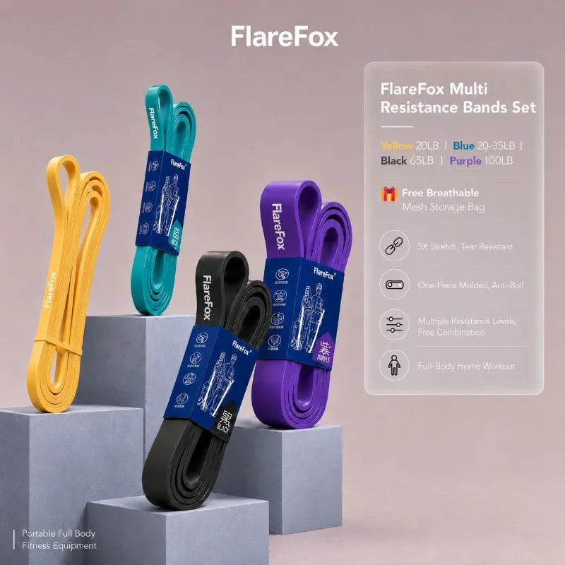 FlareFox Multiple Resistance Bands Set Pull-up