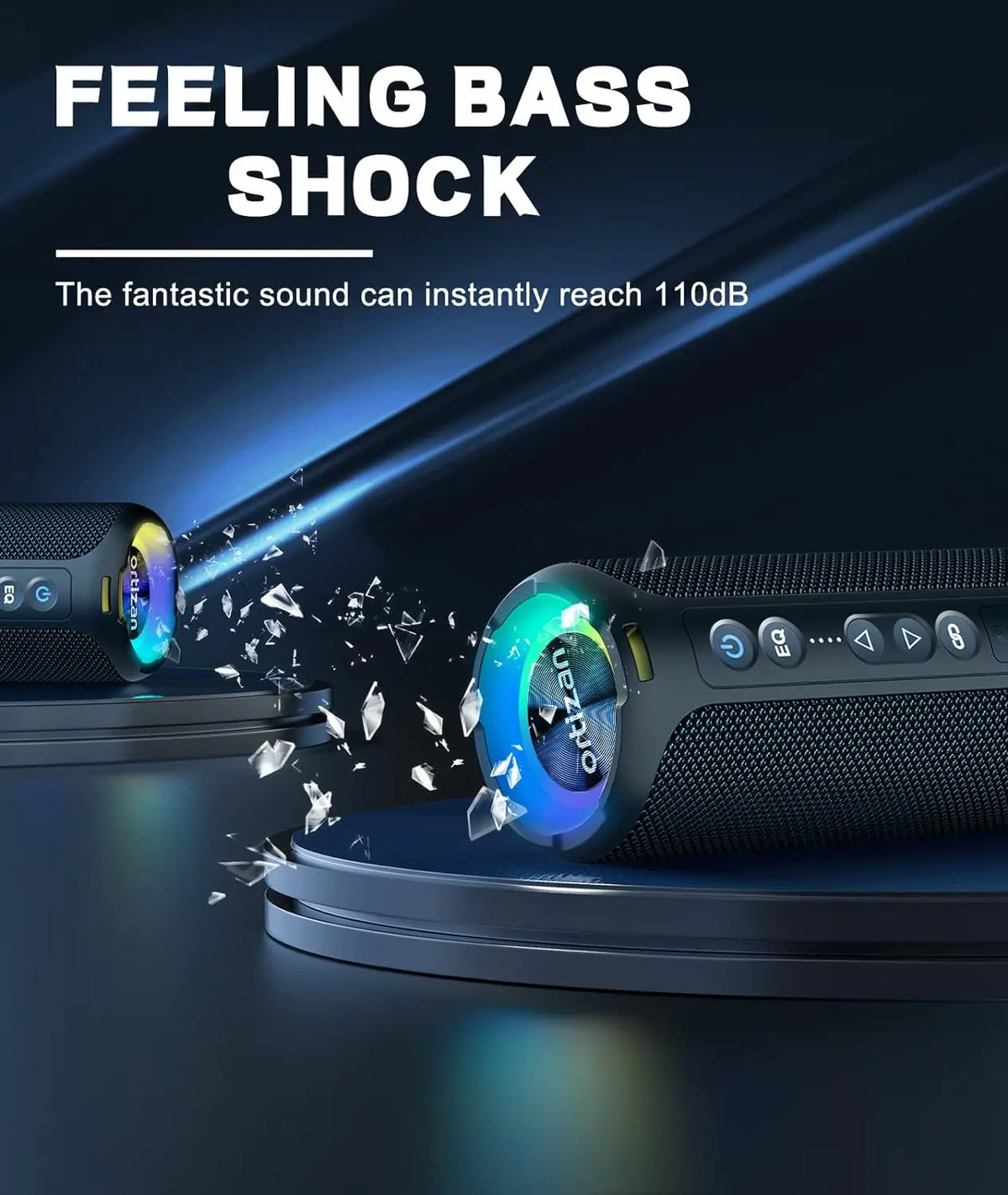 Ortizan Bluetooth Speakers 40W Enhanced Bass