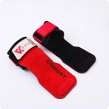 3-layers Cowhide Gym Gloves Grips Anti-Skid Weight