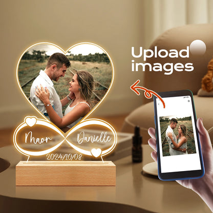 Personalized Photo Frame with Night Light, Customized