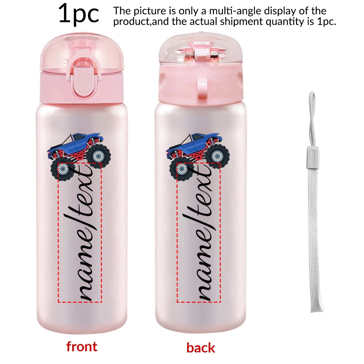1pc Customized Cartoon Sports Water Bottle