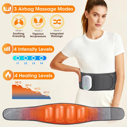 Cordless Heating Waist Belt with 3 Airbag Decompression