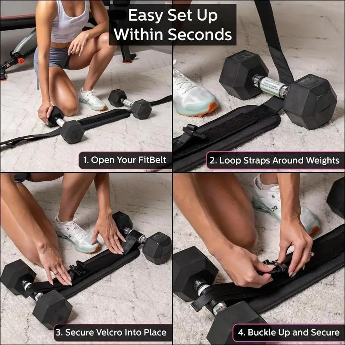 Adjustable Weighted Waist Belt, for Home Workouts