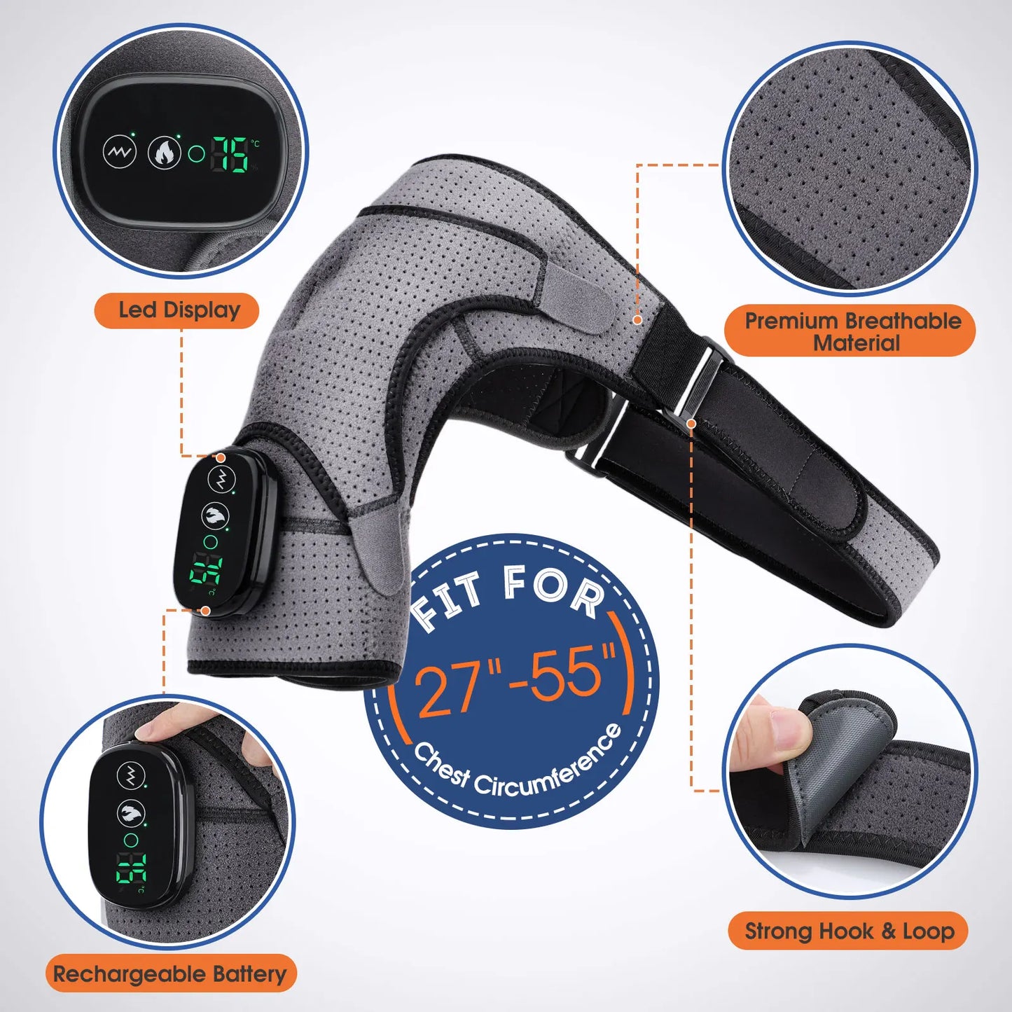 Cordless Electric Heated Shoulder Protector Vibration
