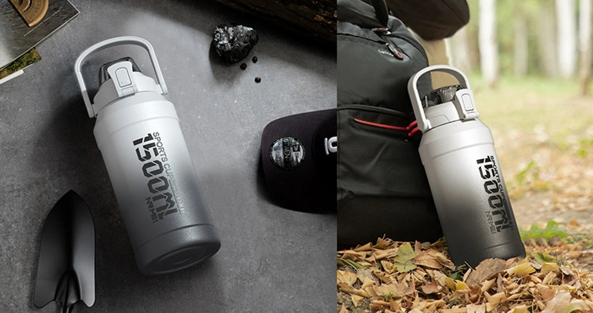 Thermos Water Bottle With Straw Handle Cup 316