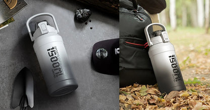 Thermos Water Bottle With Straw Handle Cup 316