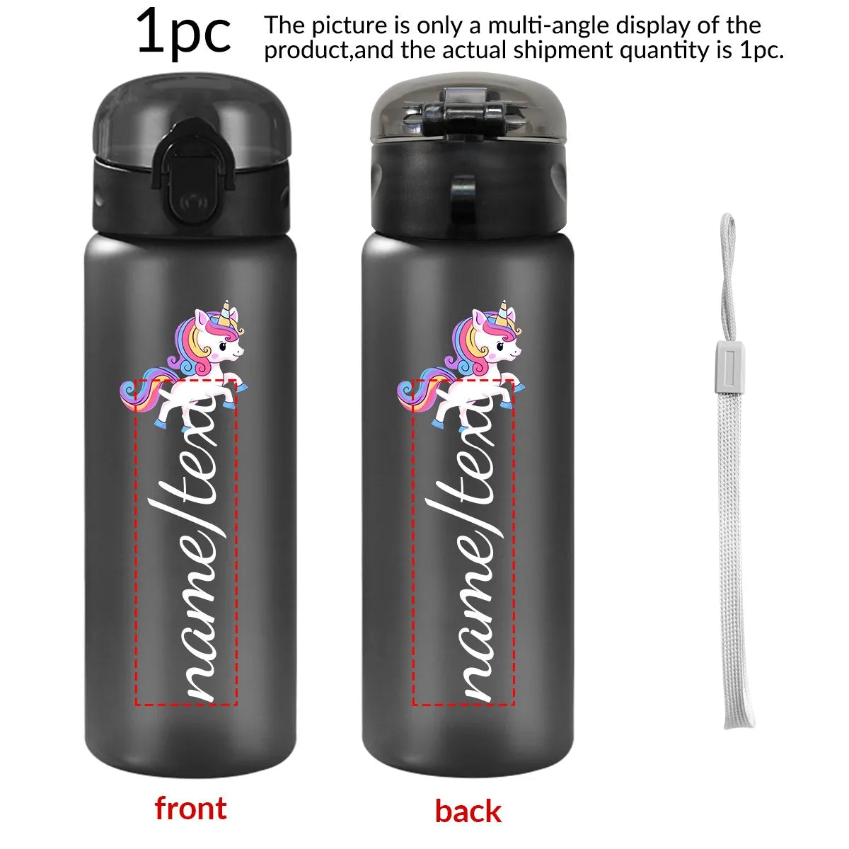 1pc Customized Cartoon Sports Water Bottle