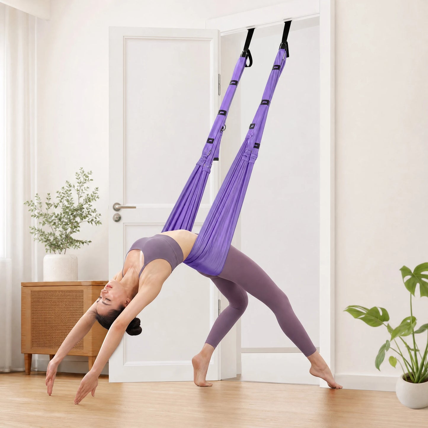 Advanced Purple Aerial Yoga Rope - Professional