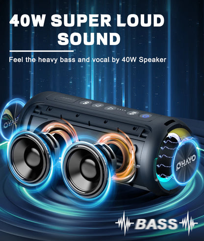 Ortizan Bluetooth Speakers 40W Enhanced Bass