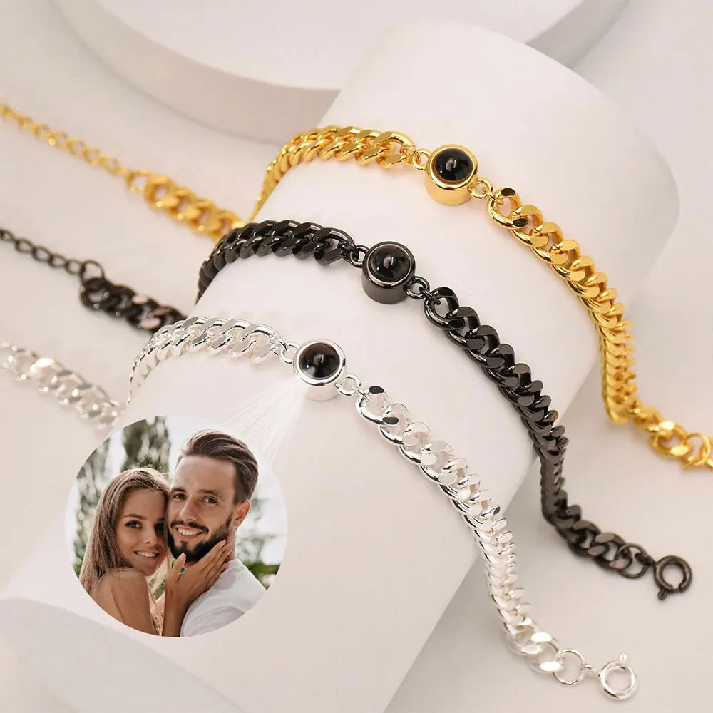 Bracelet with Photo Inside Personalized Photo Bracelet