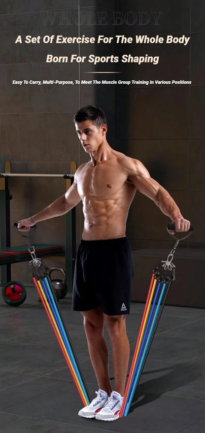 11Pcs/Set Pull Rope Resistance Bands Portable