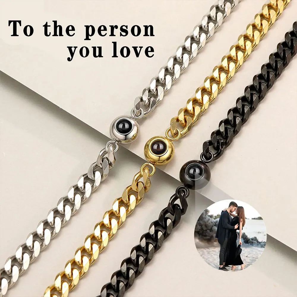 Bracelet with Photo Inside Personalized Photo Bracelet